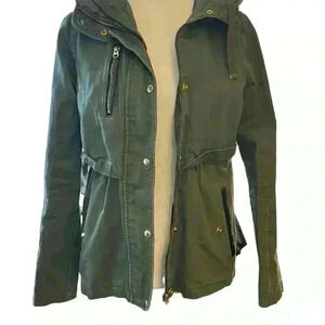 TOPSHOP PETITE Army Green Fisherman Parka Size 4